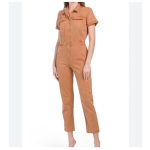 Young Fabulous & Broke Blue Aviator Short Sleeve Jumpsuit Size XS.